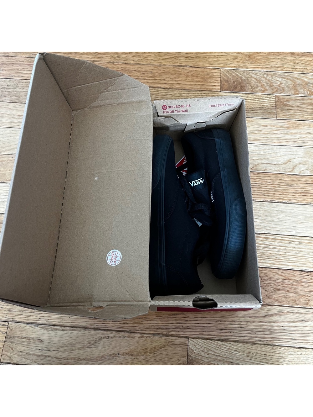 Vans Authentic Black Canvas Sneakers Size 5